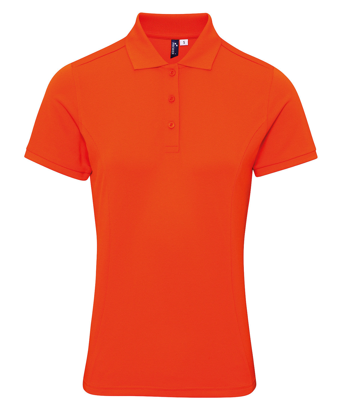 Polos - Dam Coolchecker Plus Piqué-Polo Orange