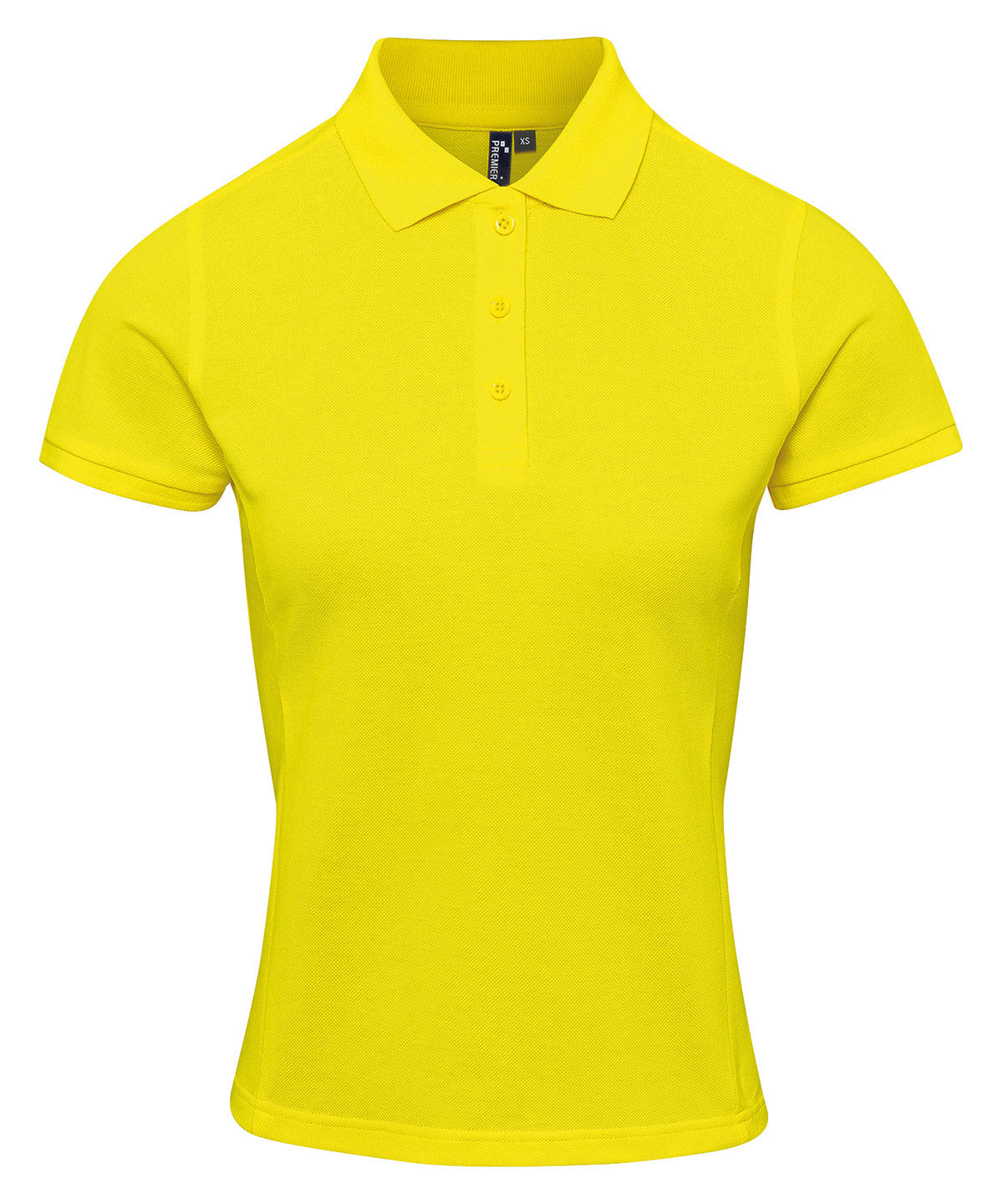 Polos - Dam Coolchecker Plus Piqué-Polo Yellow