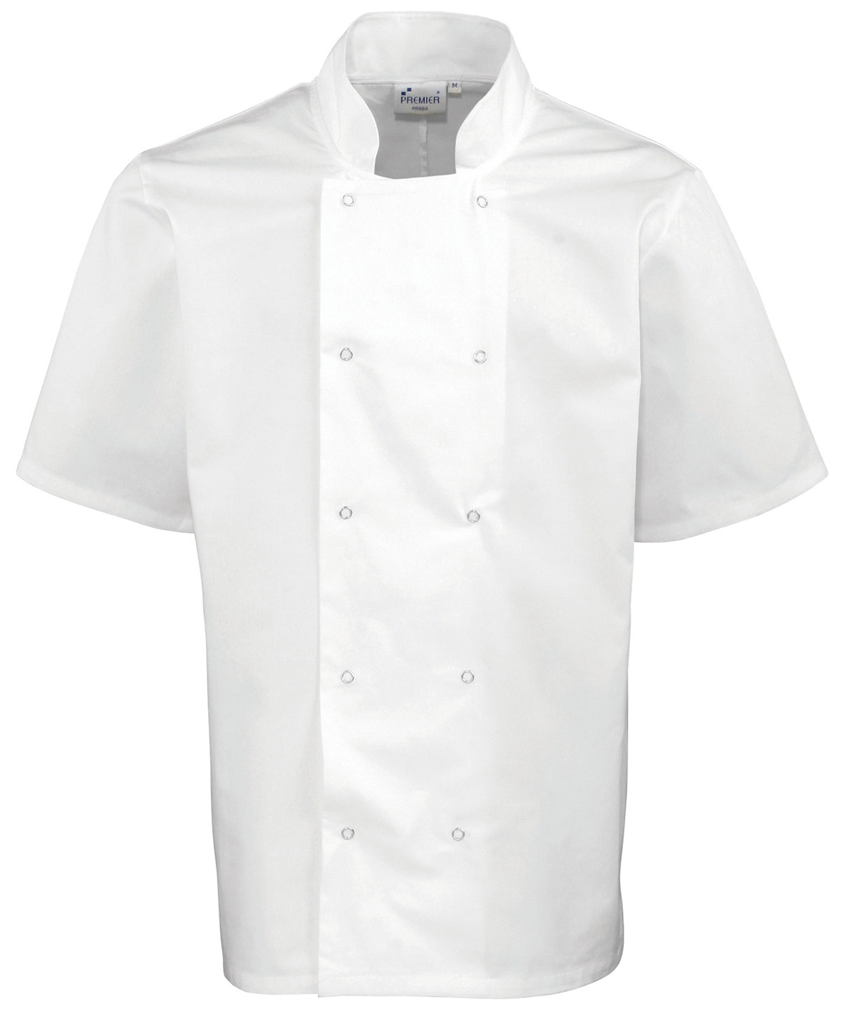 Chef Jackets - Kortärmad Kockjacka med Nitar Framtill White