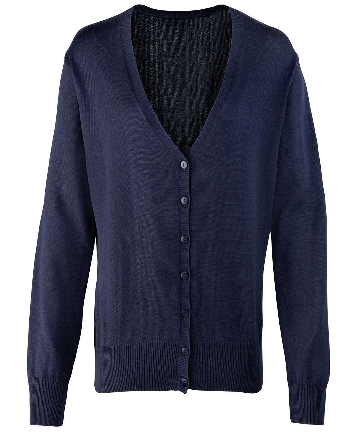 Cardigans - Elegant Damcardigan med Knappar Navy