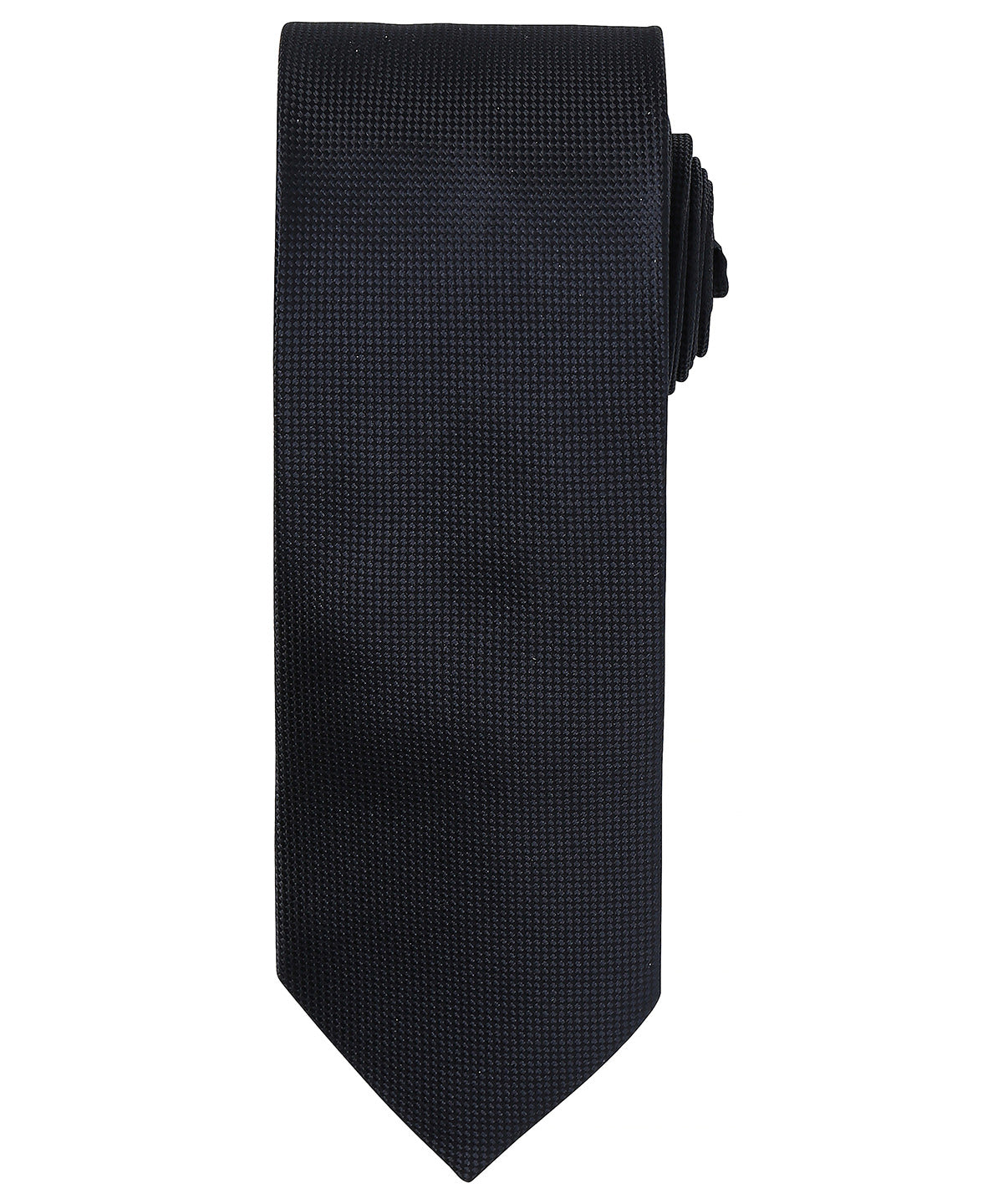 Ties - Elegant slips med mikrovåffelmönster Black One size