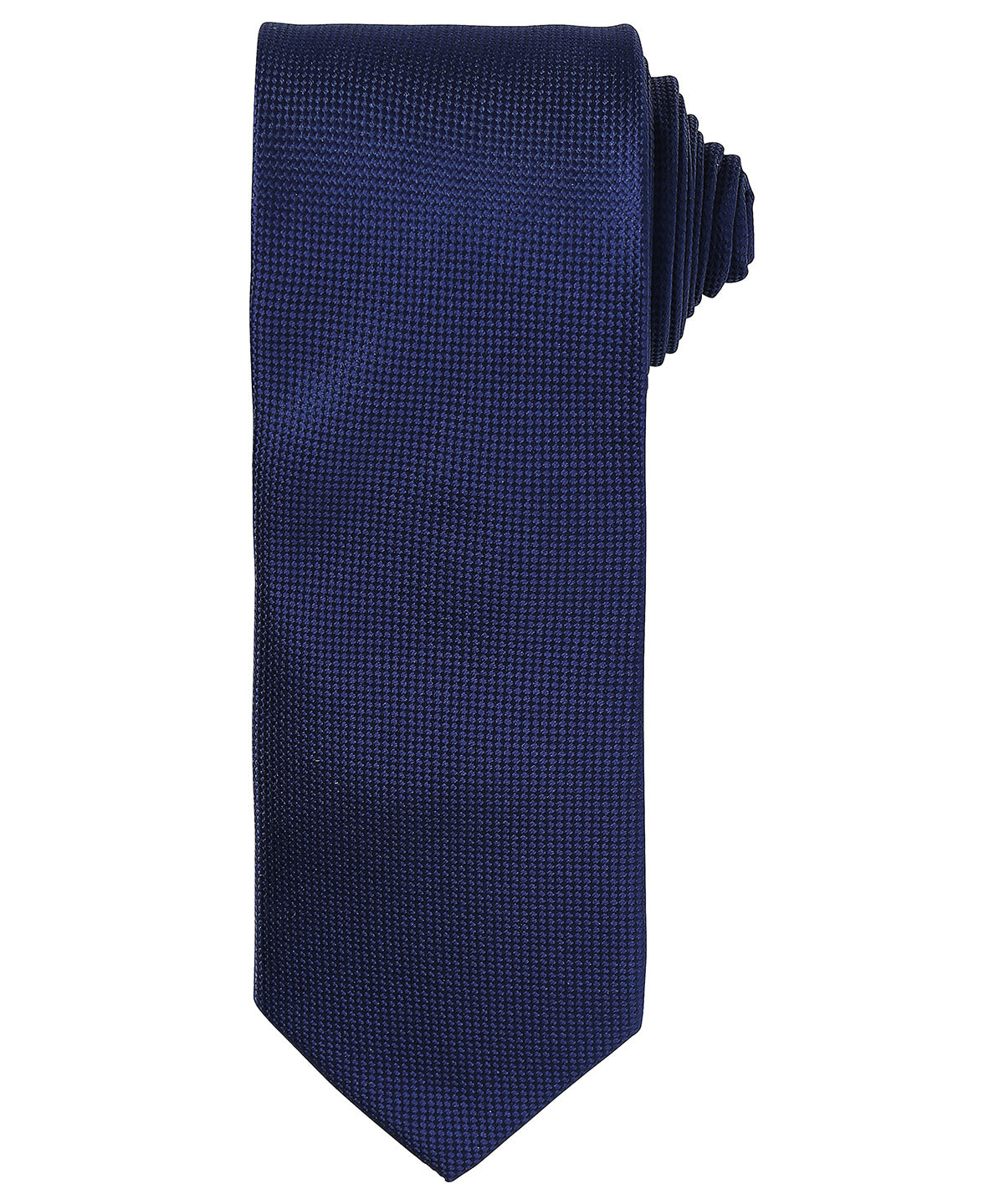 Ties - Elegant slips med mikrovåffelmönster Navy One size