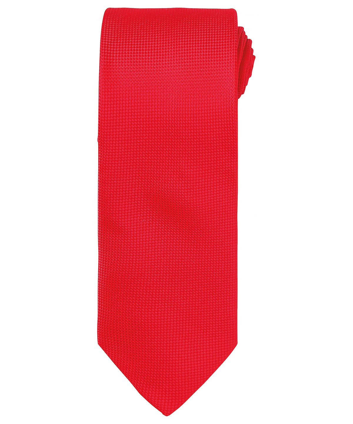 Ties - Elegant slips med mikrovåffelmönster Red One size