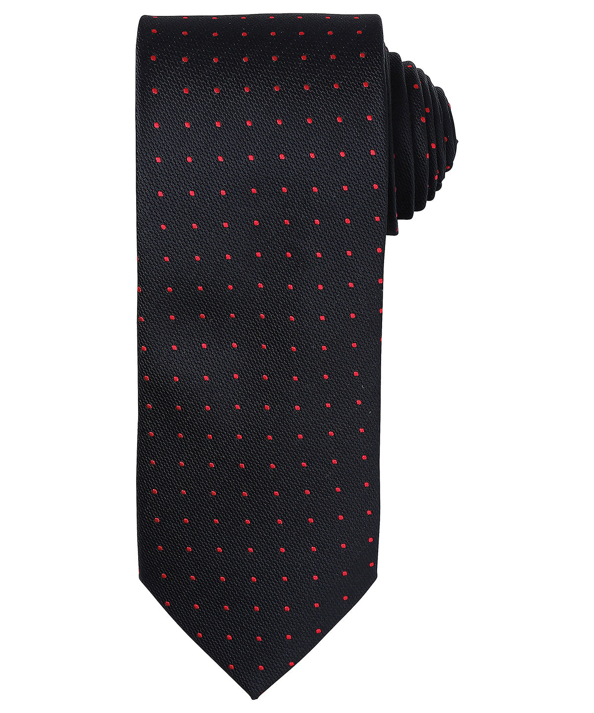 Ties - Elegant slips med mikromönster Black Red One size