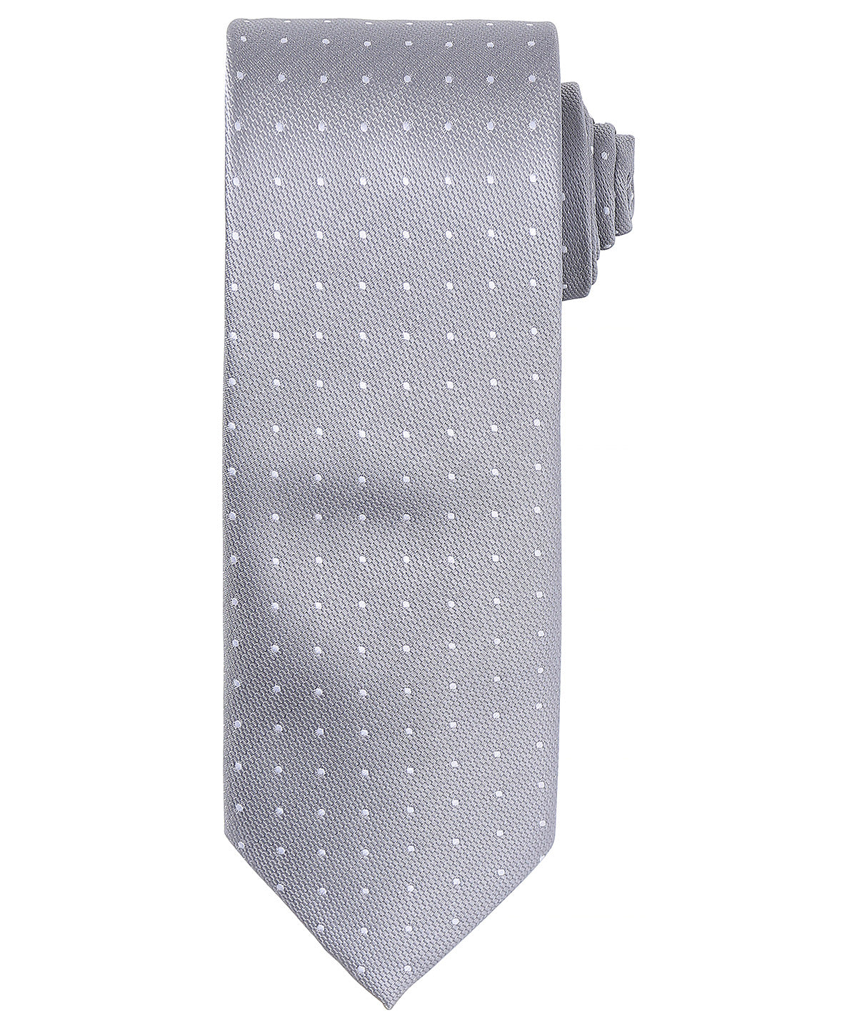 Ties - Elegant slips med mikromönster Silver White One size