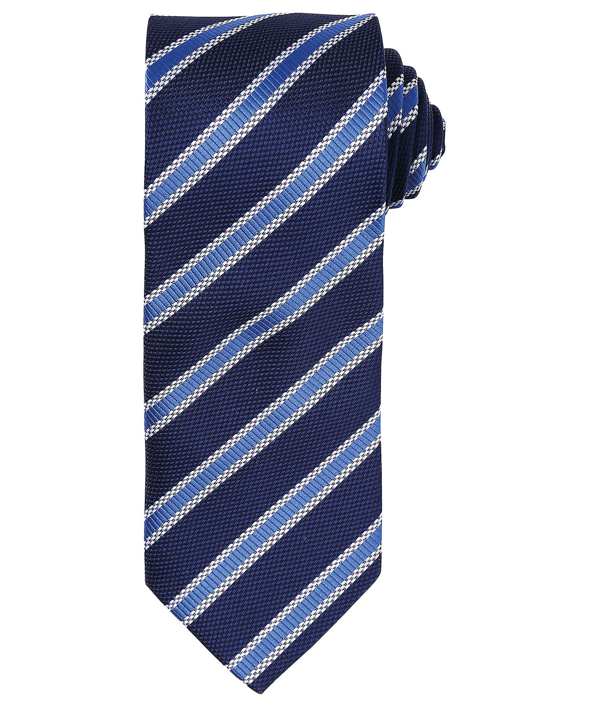 Ties - Elegant slips med våffelrandigt mönster Navy Royal One size