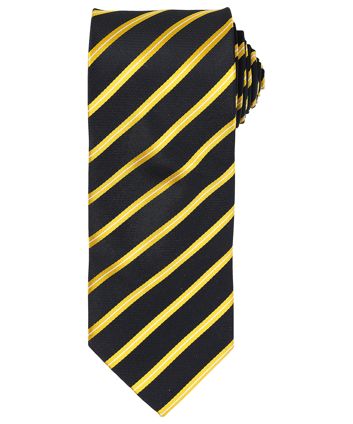 Ties - Klassisk Sportig Randig Slips Black Gold One size