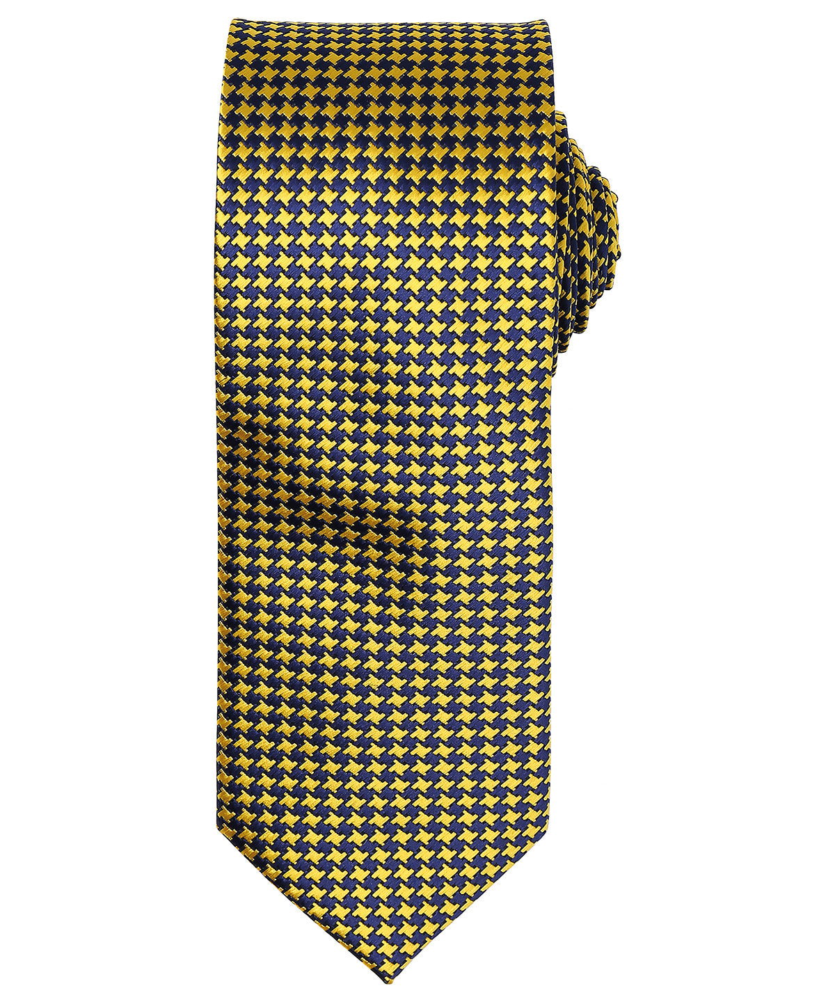 Ties - Elegant slips med klassiskt hundtandsmönster Gold One size