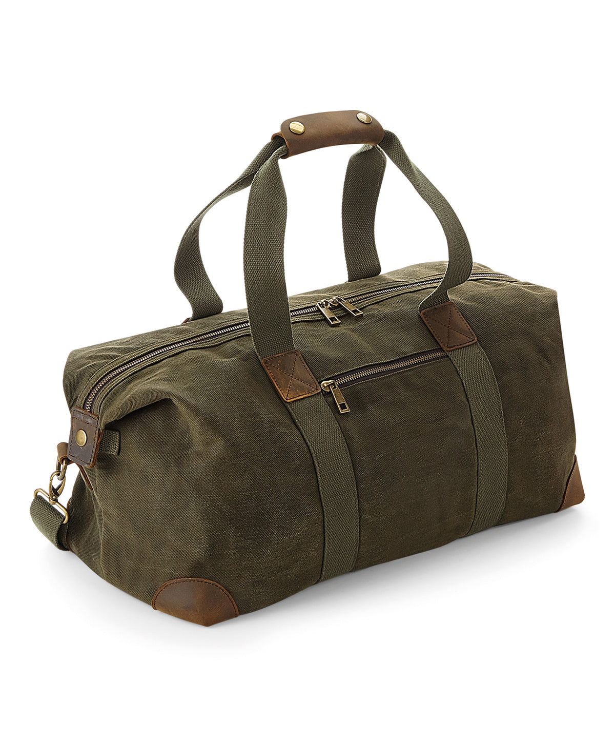 Bags - Heritage Vaxad Canvas Resväska Olive Green One size