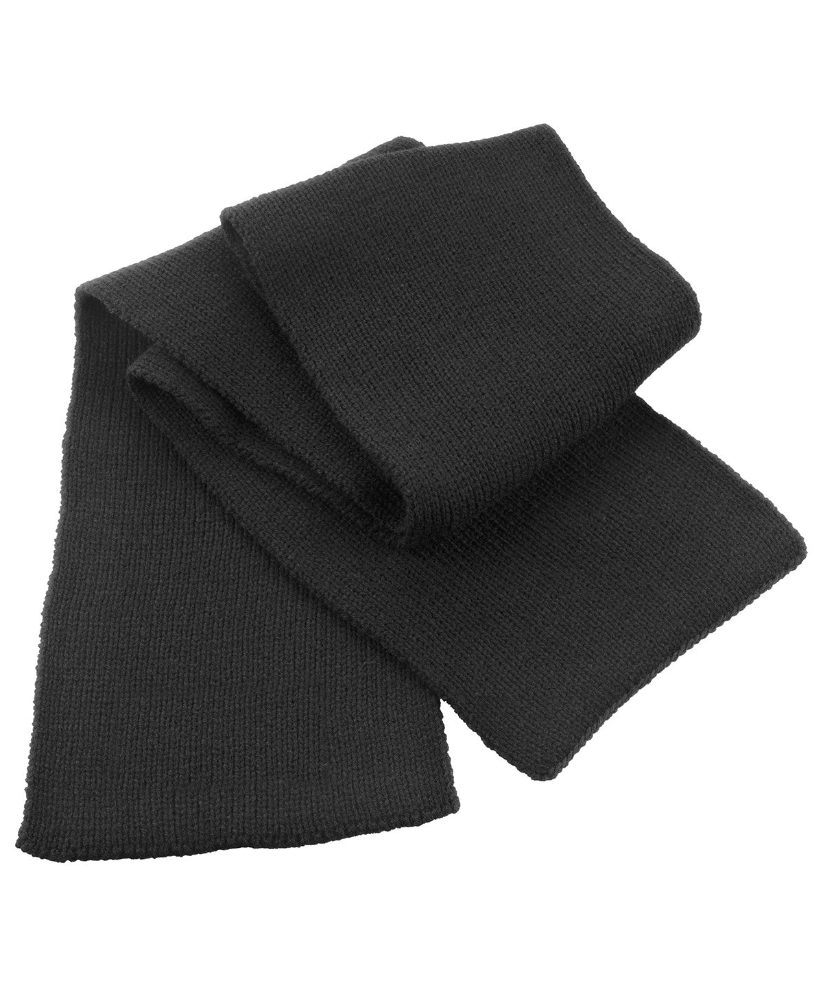 Scarves - Klassisk Stickad Scarf Black One size