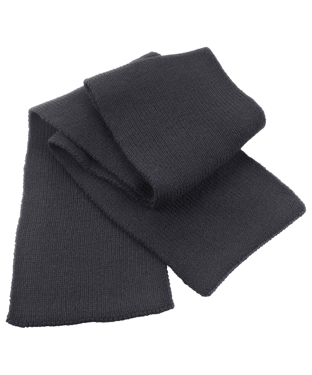 Scarves - Klassisk Stickad Scarf Charcoal One size