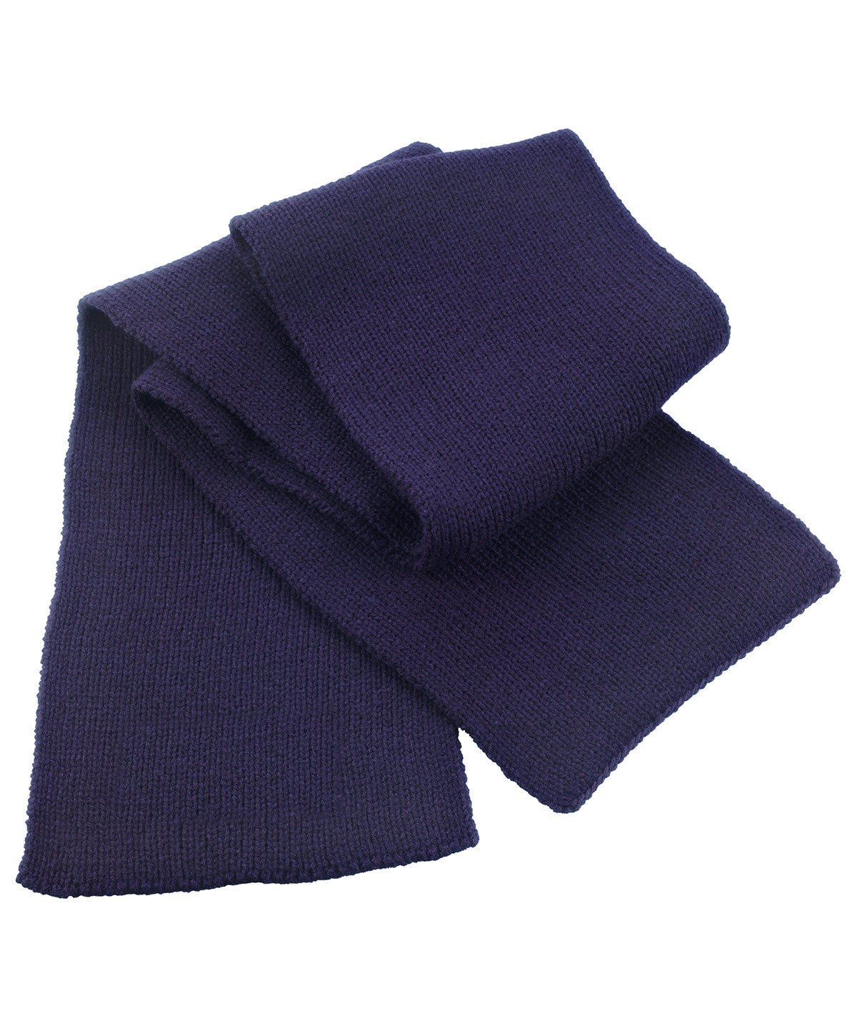 Scarves - Klassisk Stickad Scarf Navy One size