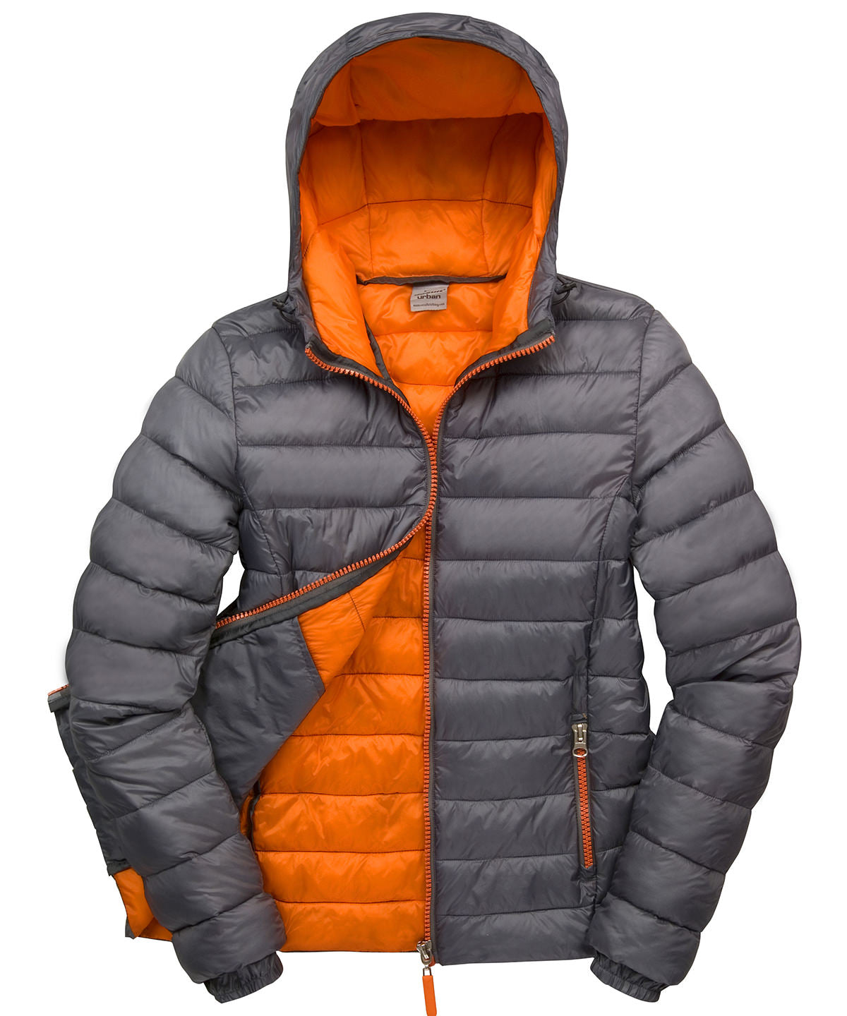 Jackets - Urban snowboard hooded jacka – varm och snygg Grey Orange