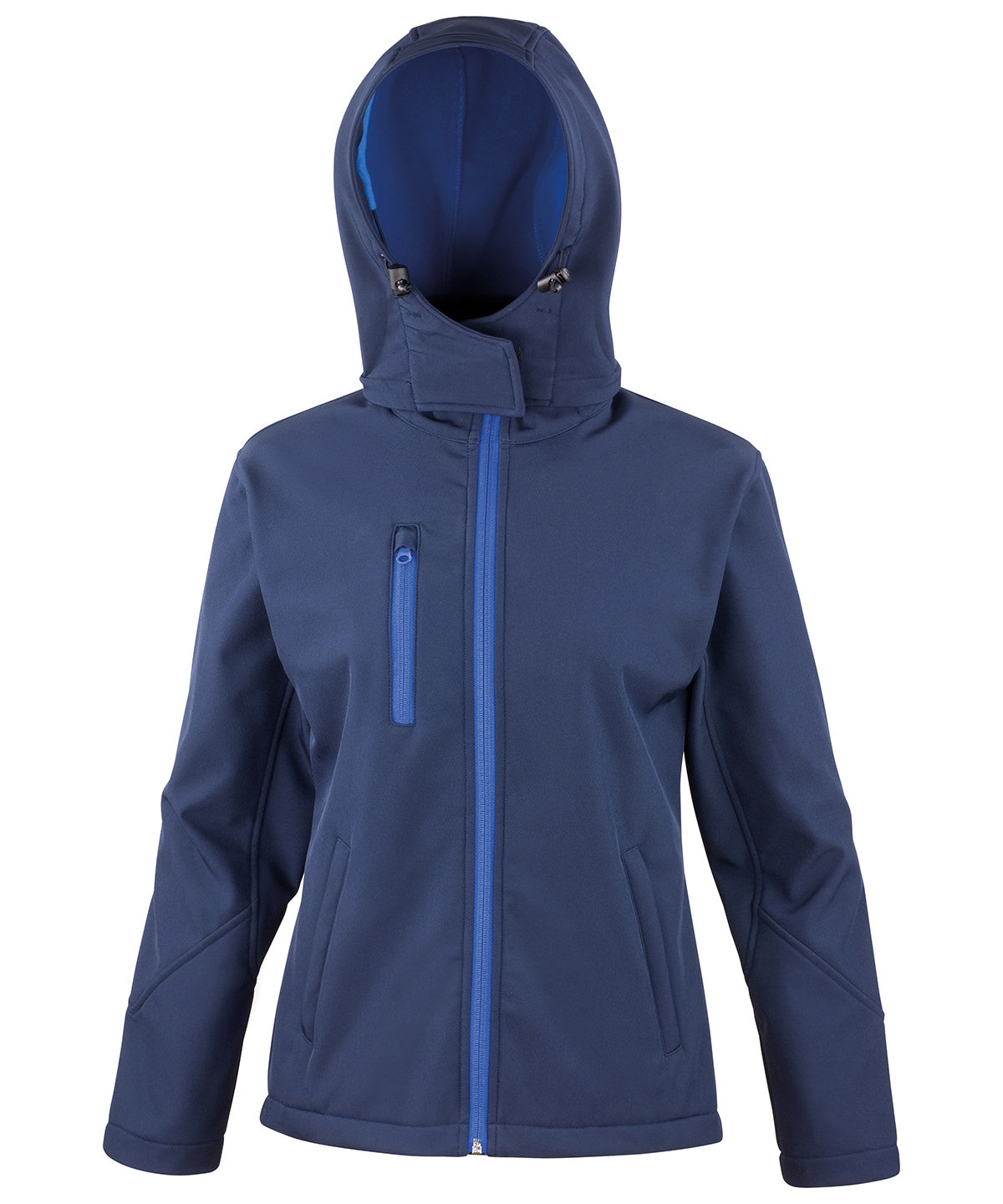 Softshells - Dam Core TX Prestanda Softshelljacka med Huvud Navy Royal