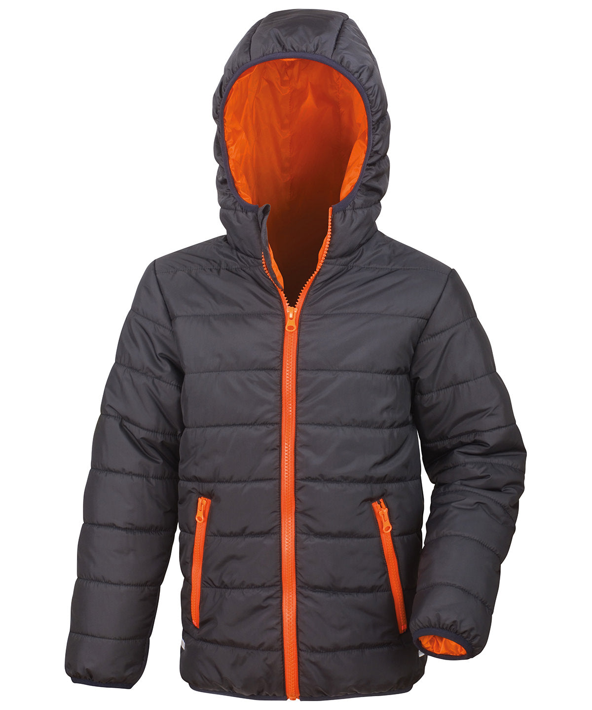 Jackets - Trendig och Bekväm Juniorjacka med Vaddering Black Orange