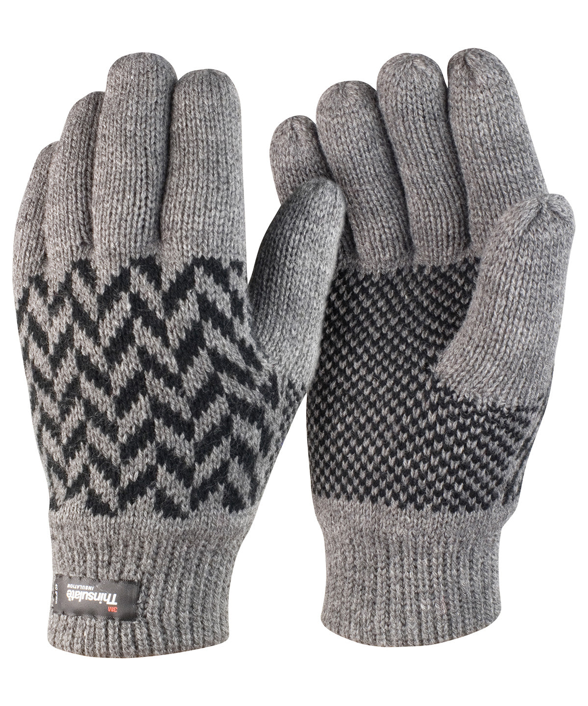 Gloves - Mönstrade Thinsulate® handskar Grey Black