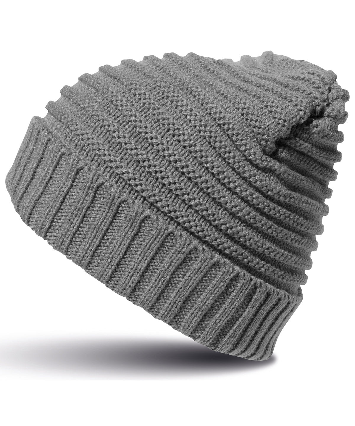 Beanies - Flätad Mössa Cool Grey One size