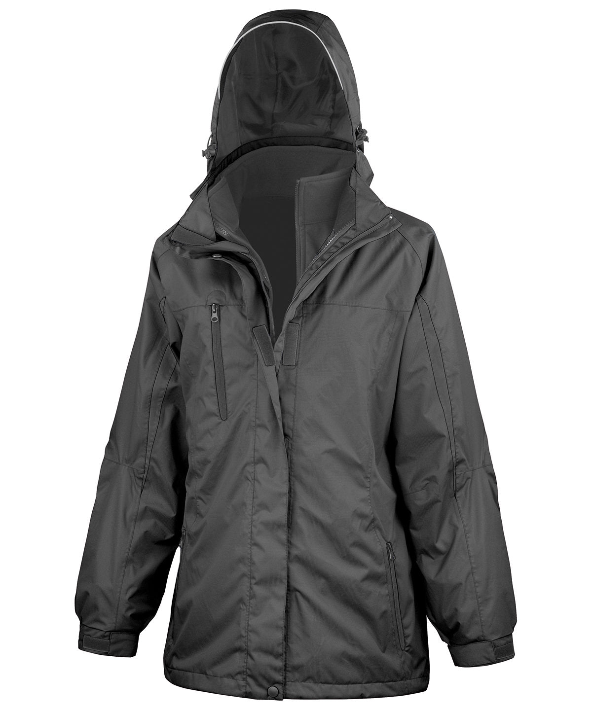 Softshells - 3-i-1 damjacka med softshell Black Black