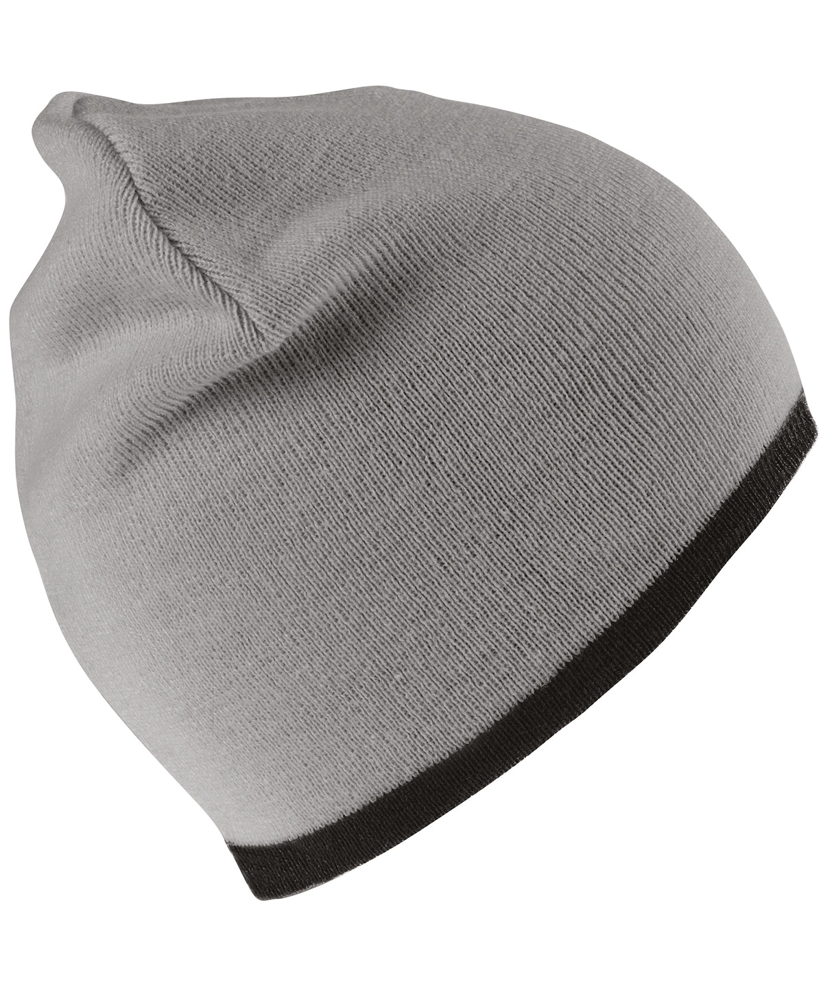 Beanies - Trendig Vändbar Mössa Grey Black One size