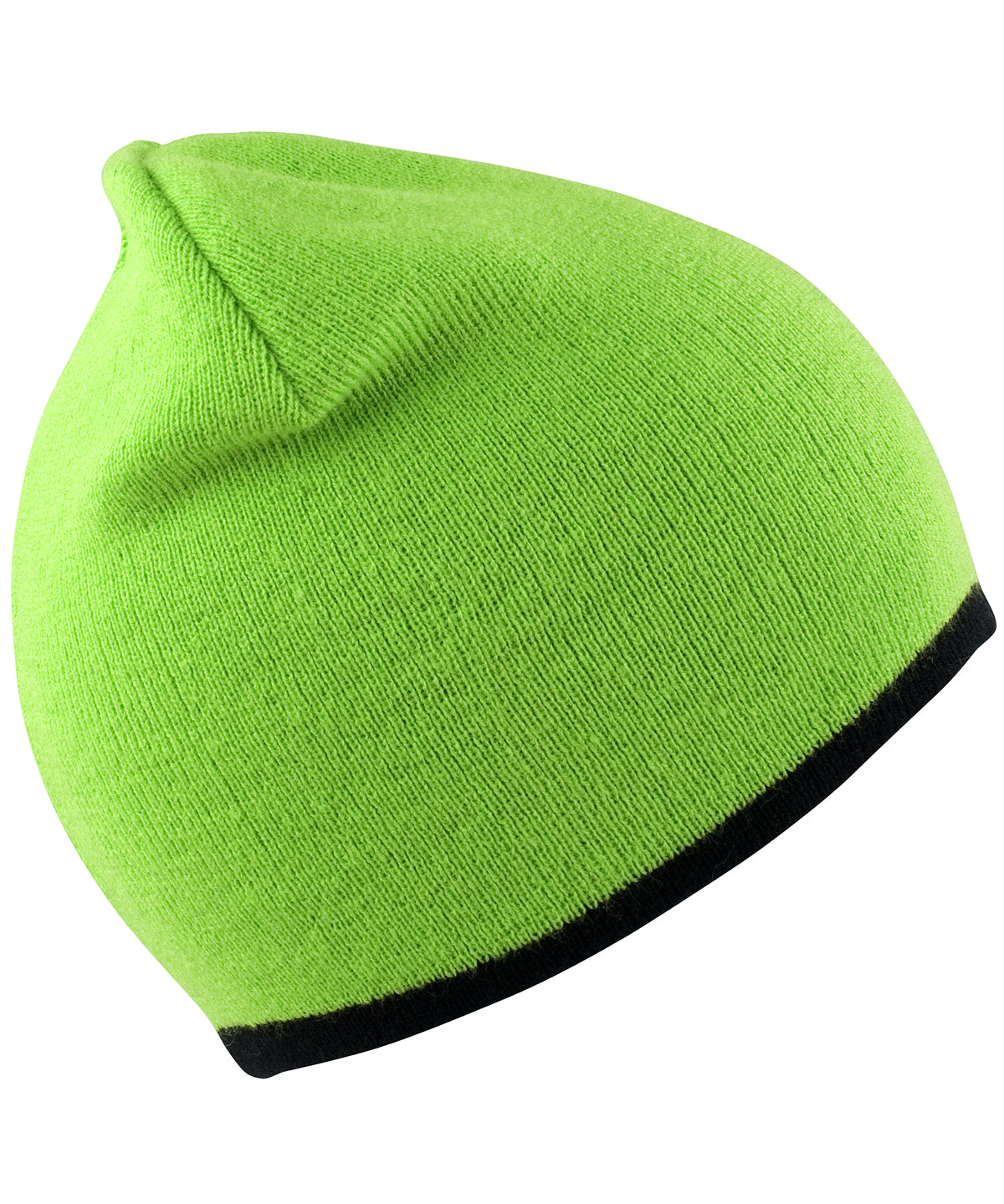 Beanies - Trendig Vändbar Mössa Lime Black One size