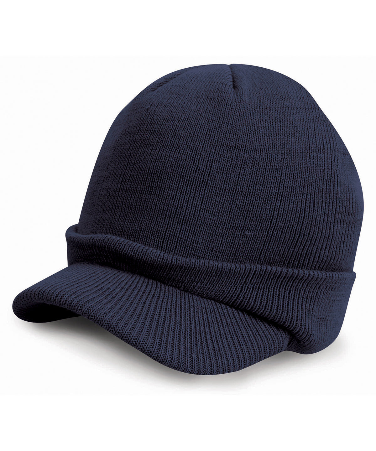 Beanies - Stickad army-hatt för extra värme Navy One size