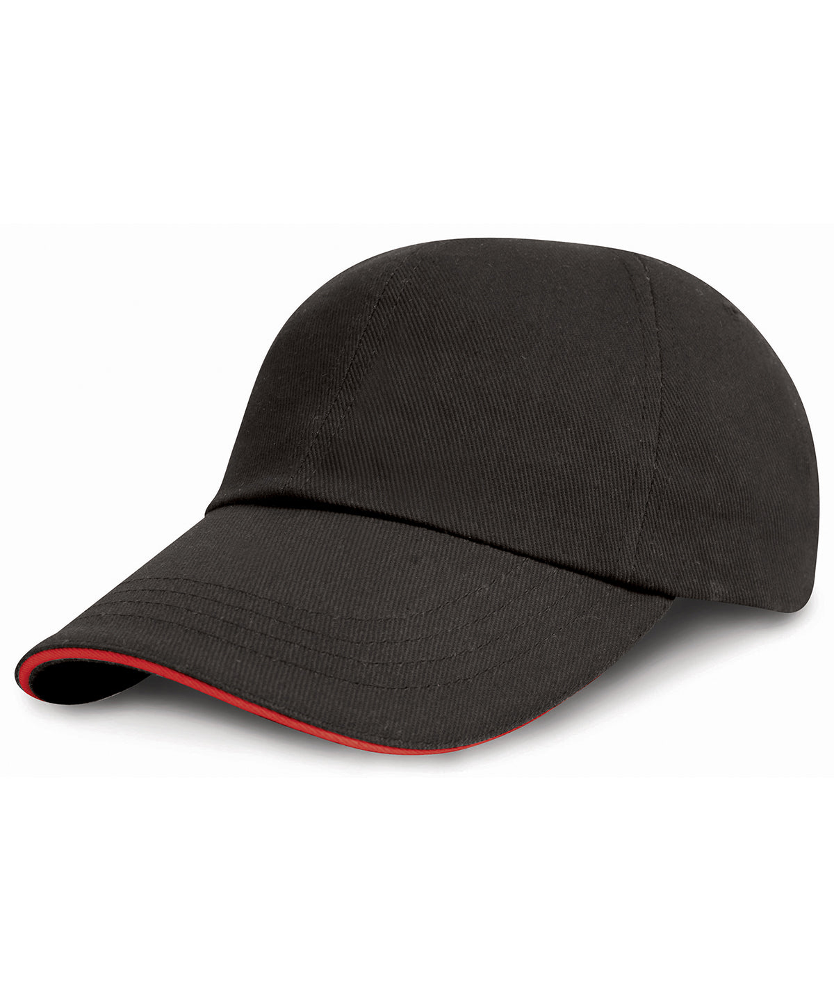 Caps - Lågprofilkappa med Sandwich Peak Black Red One size