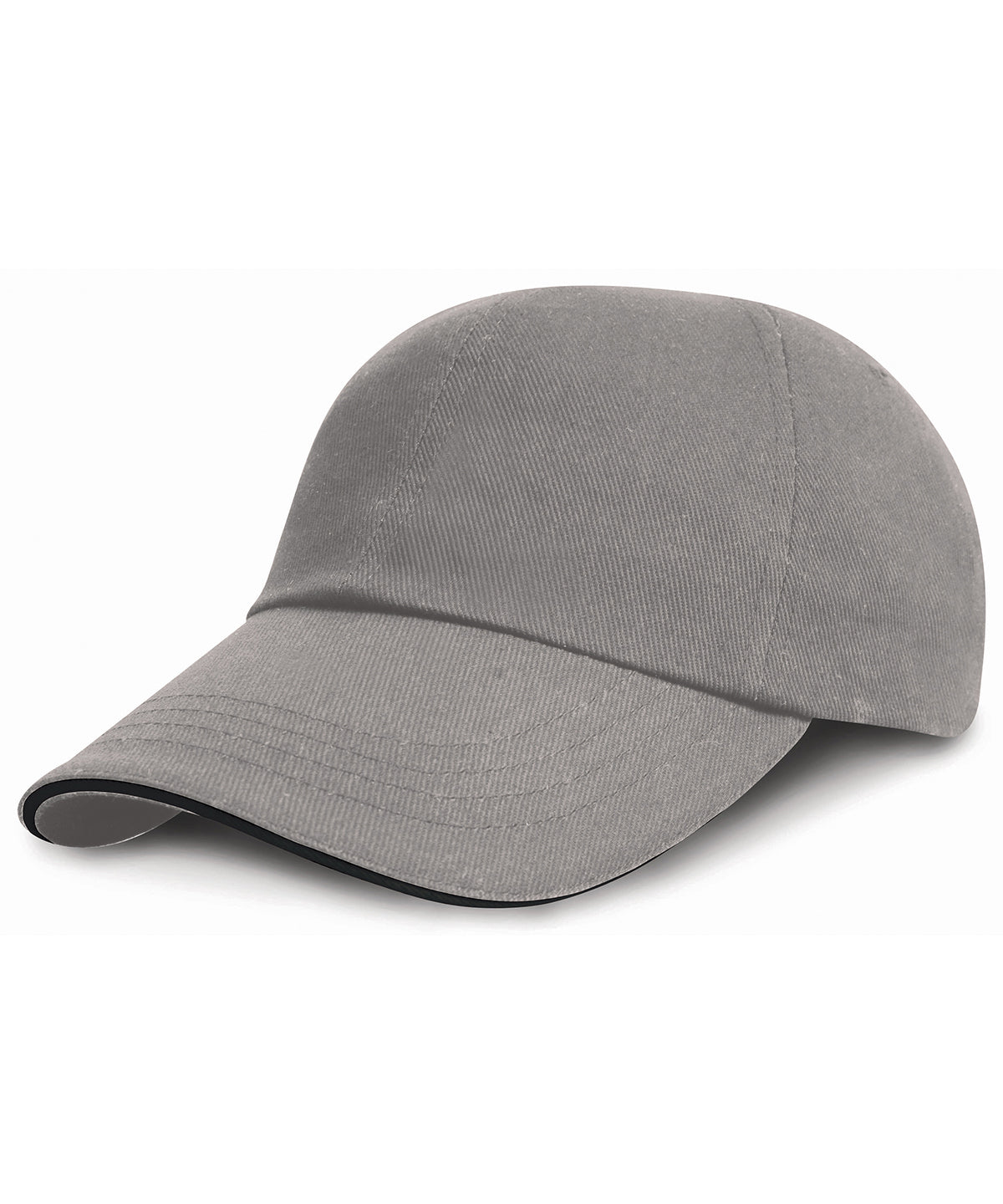 Caps - Lågprofilkappa med Sandwich Peak Grey Black One size