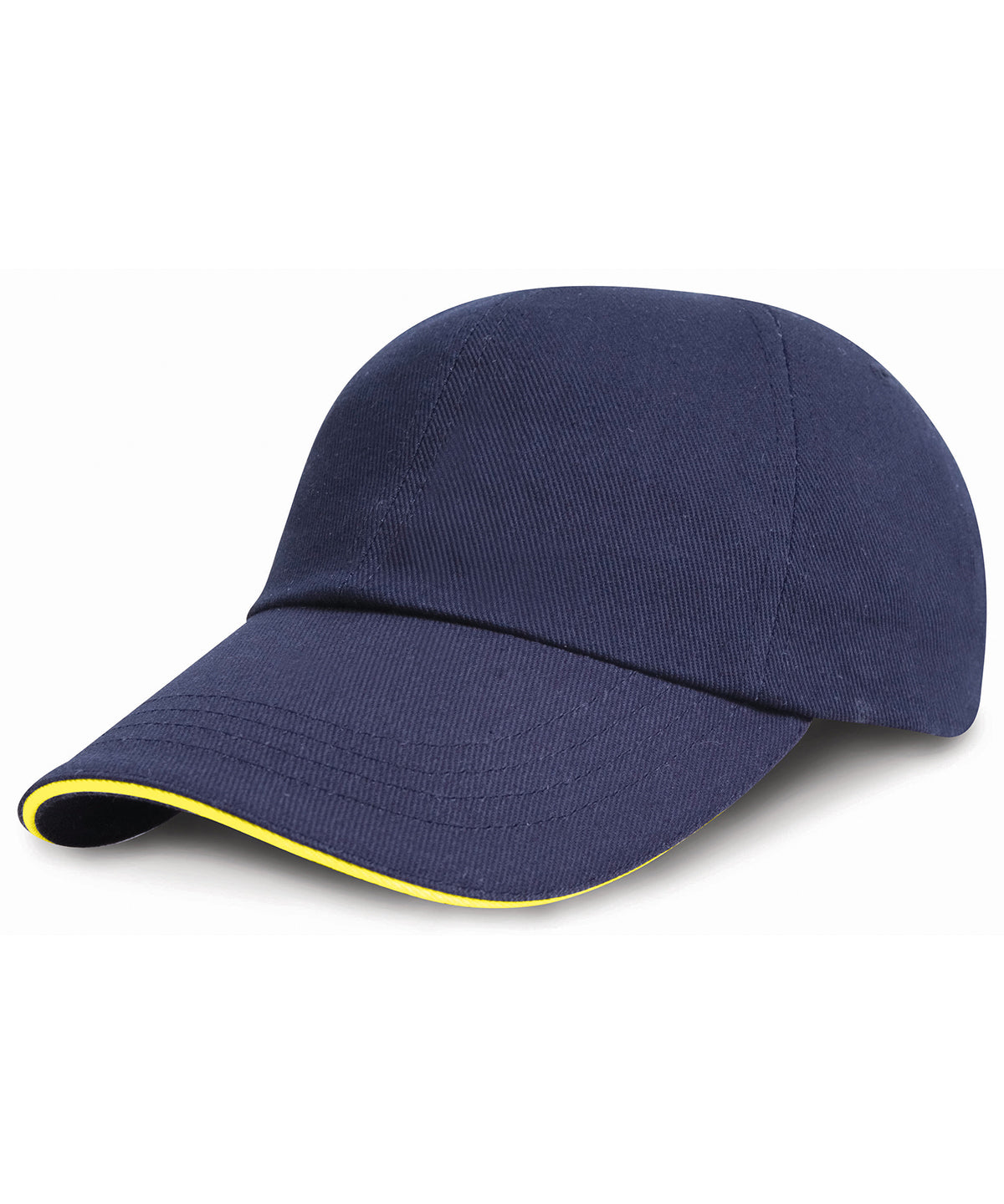 Caps - Lågprofilkappa med Sandwich Peak Navy Yellow One size