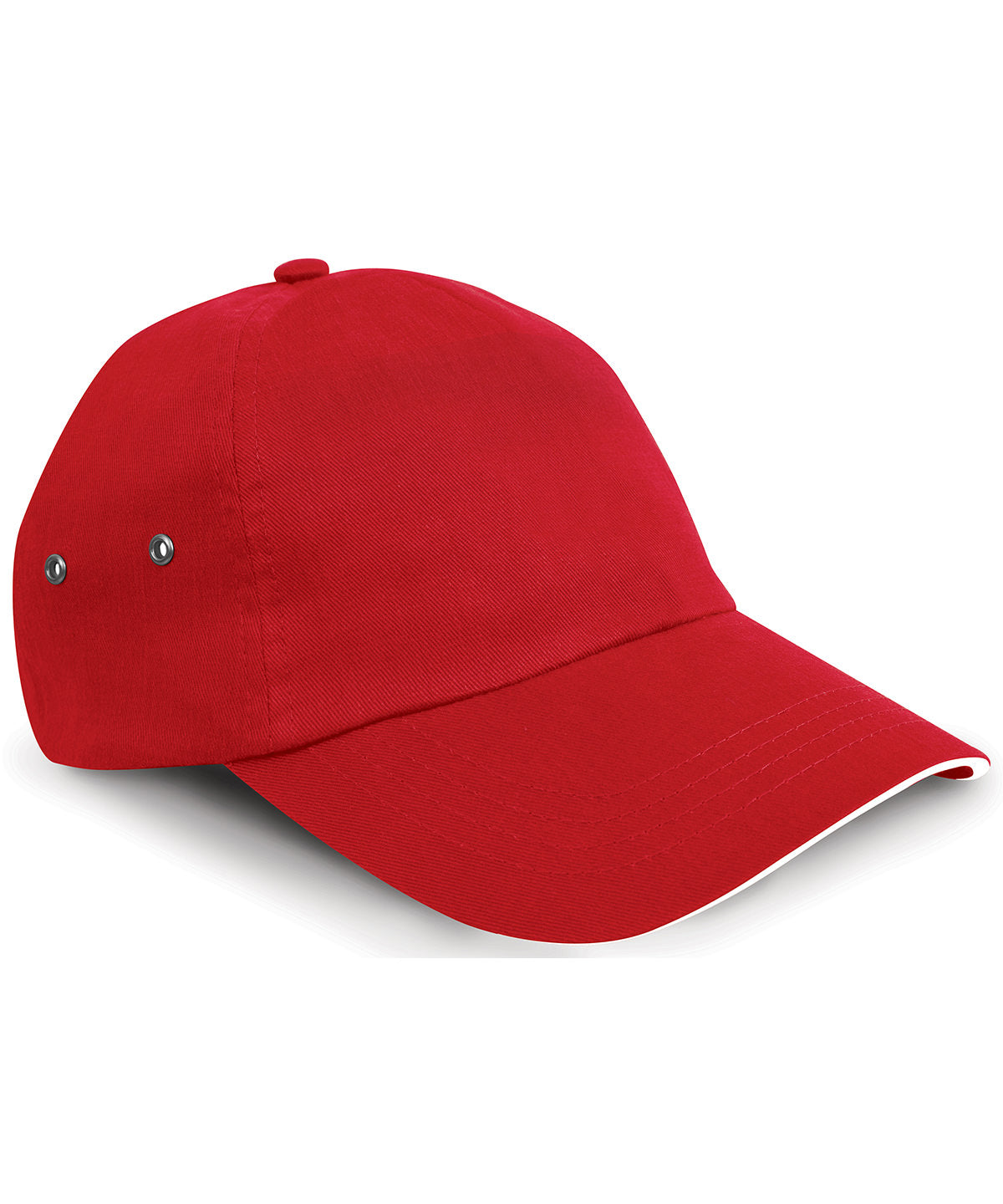 Caps - Stilren och Bekväm 5-Panel Keps Red White One size