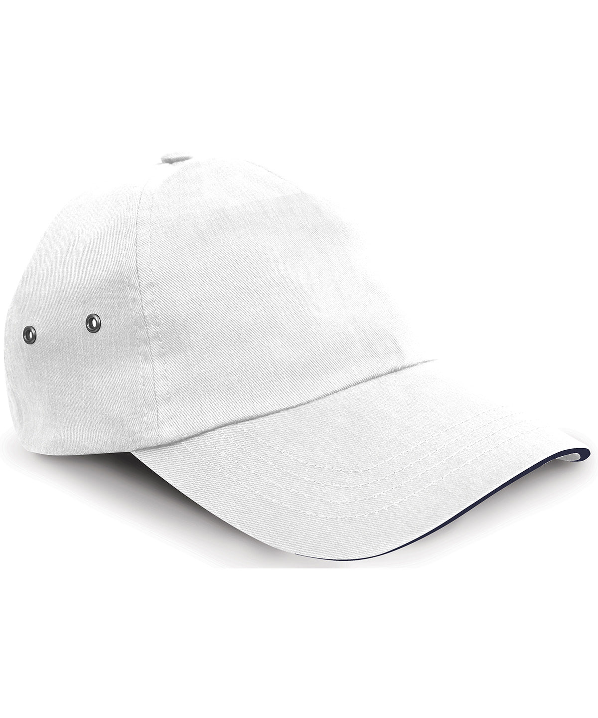 Caps - Stilren och Bekväm 5-Panel Keps White Navy One size