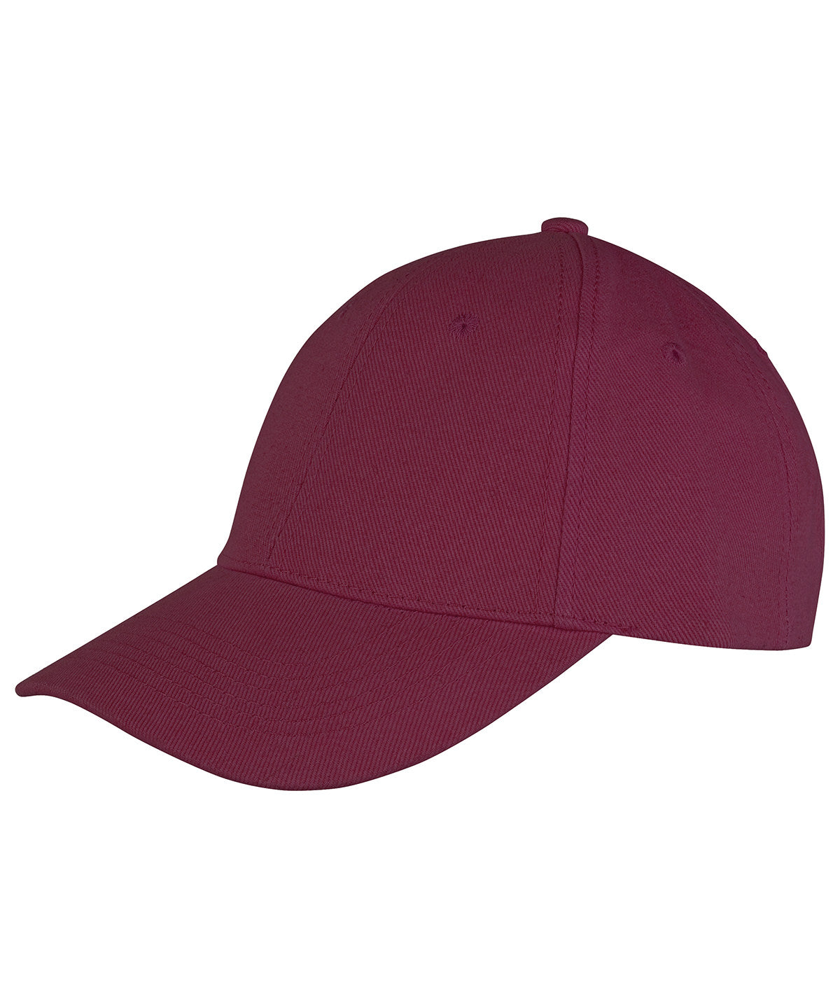 Caps - Memphis 6-panel Borstad Bomull Låg Profil Keps Burgundy One size