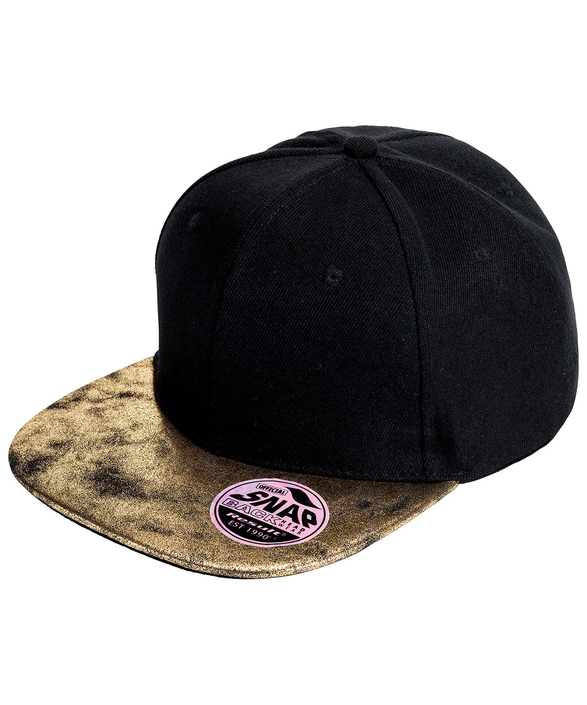 Caps - Glittrig Snapback-keps från Bronx Black Gold One size