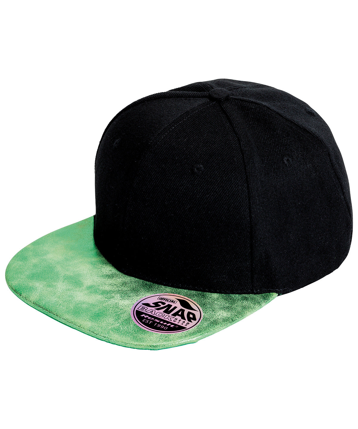 Caps - Glittrig Snapback-keps från Bronx Black Green One size