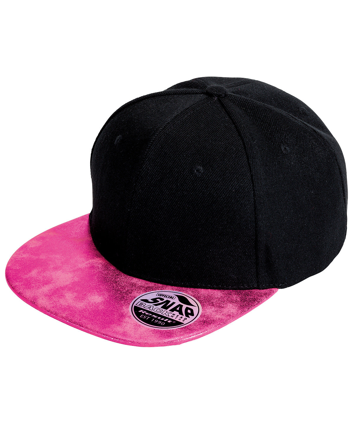 Caps - Glittrig Snapback-keps från Bronx Black Pink One size