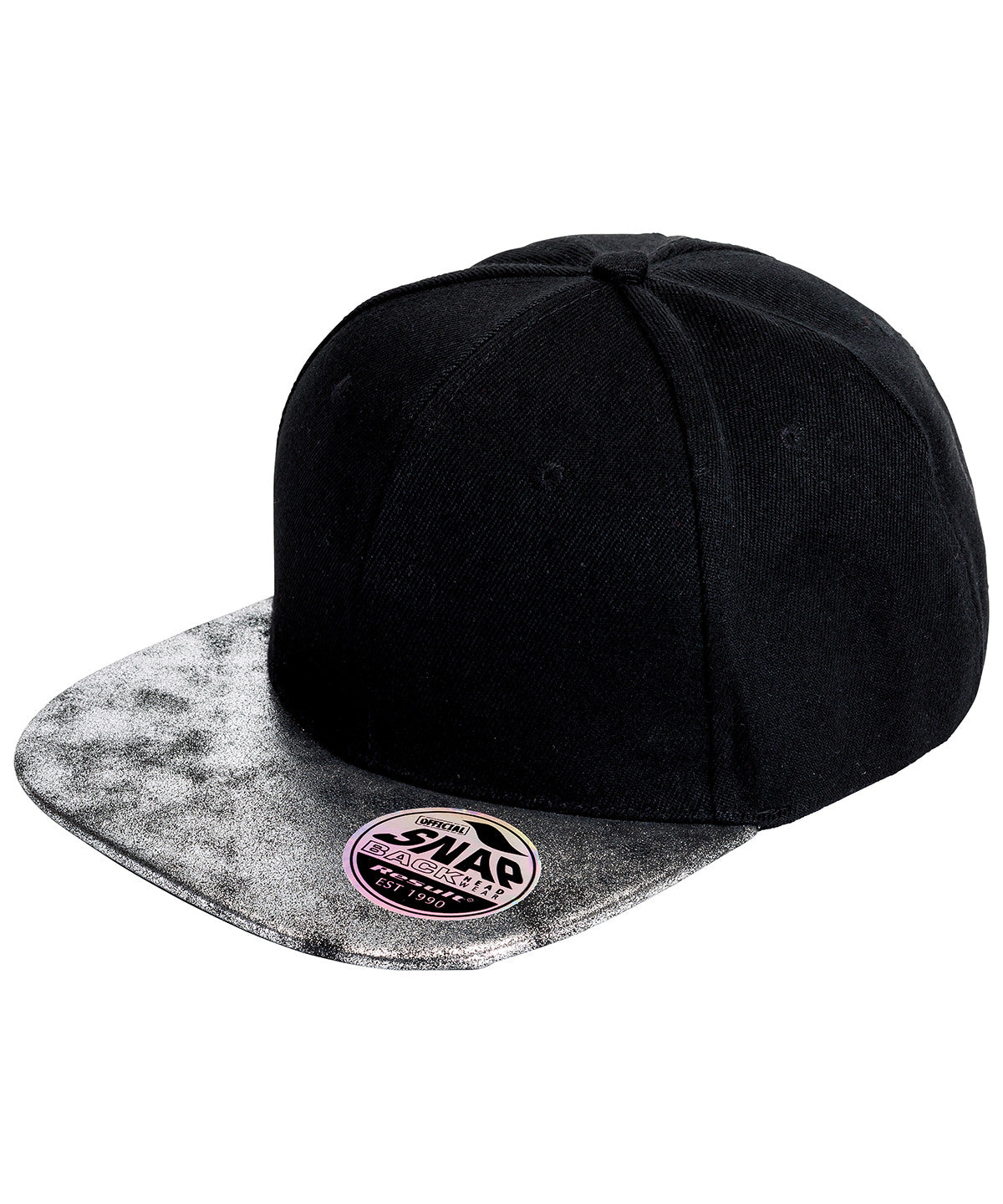 Caps - Glittrig Snapback-keps från Bronx Black Silver One size