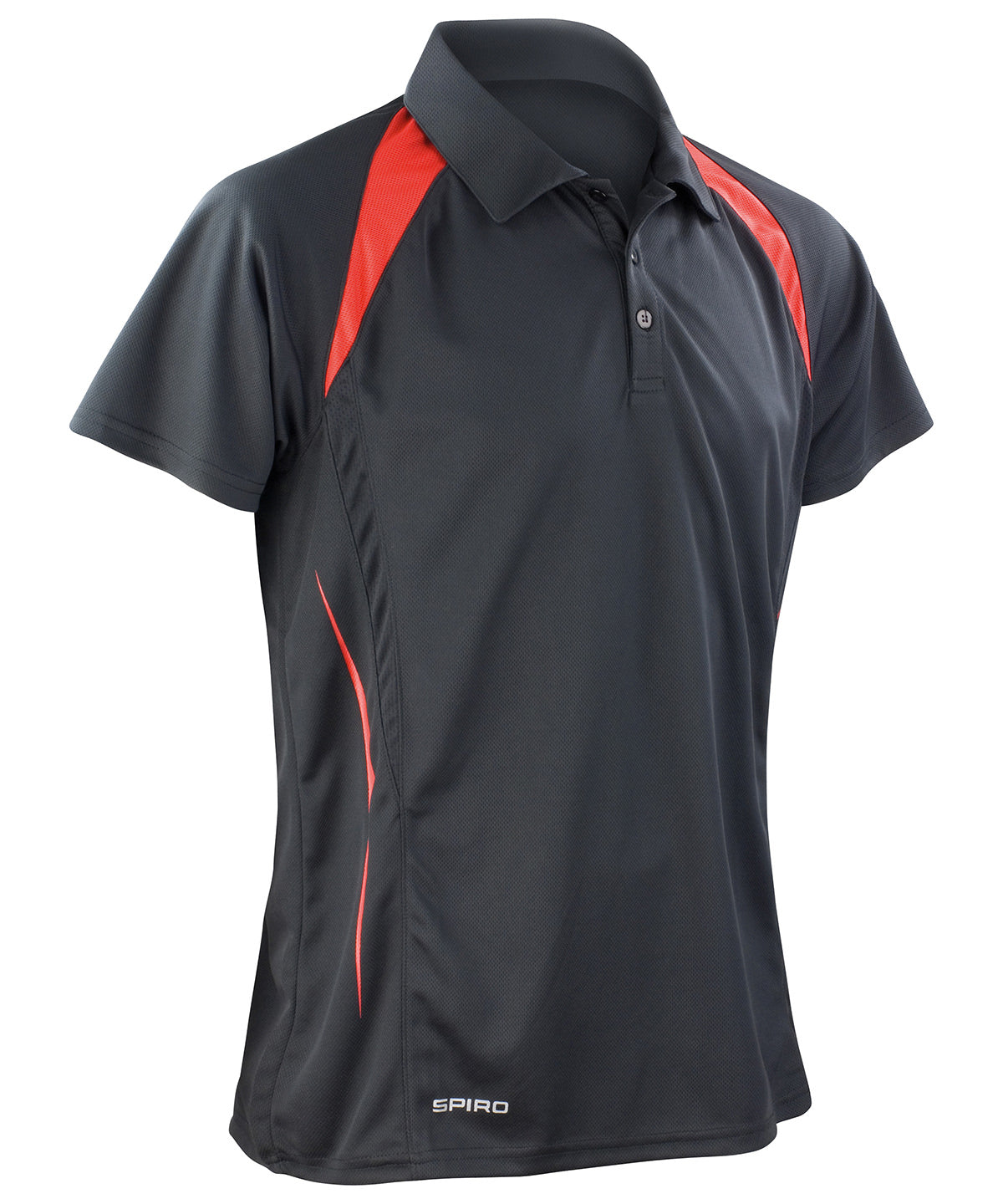 Polos - Spiro Team Spirit Sportpolo för Herrar Black Red