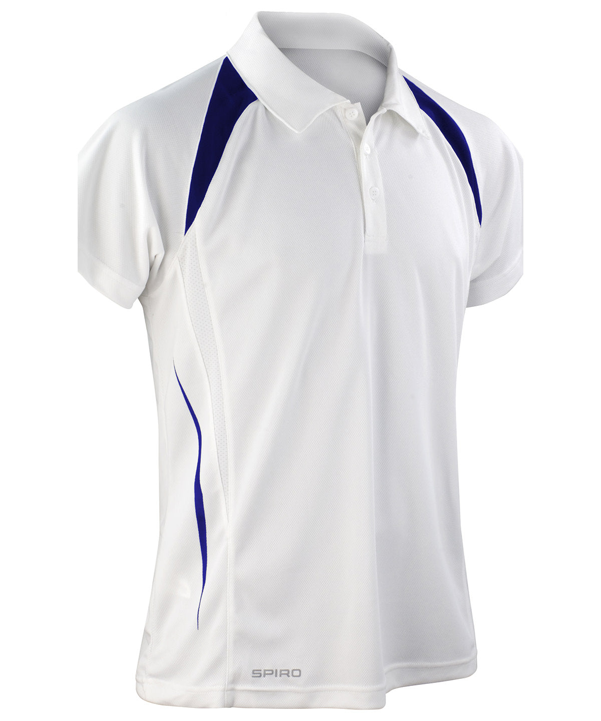 Polos - Spiro Team Spirit Sportpolo för Herrar White Navy