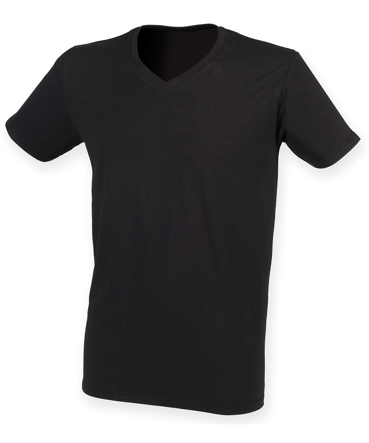 T-Shirts - Herr T-shirt med V-ringning Black