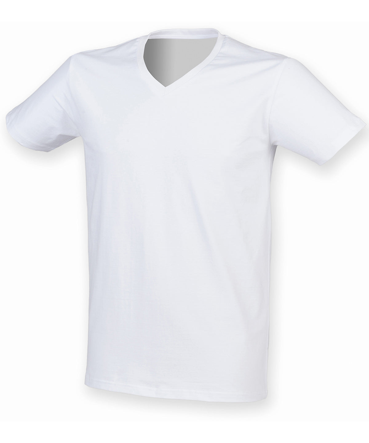 T-Shirts - Herr T-shirt med V-ringning White