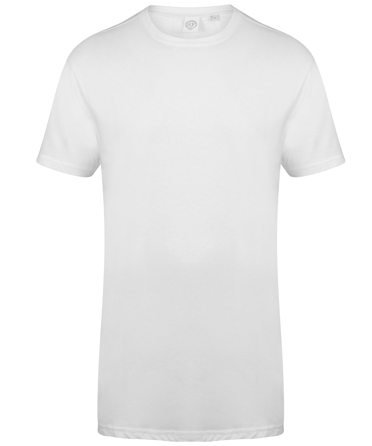 T-Shirts - Lång T-shirt med Sänkt Fåll White