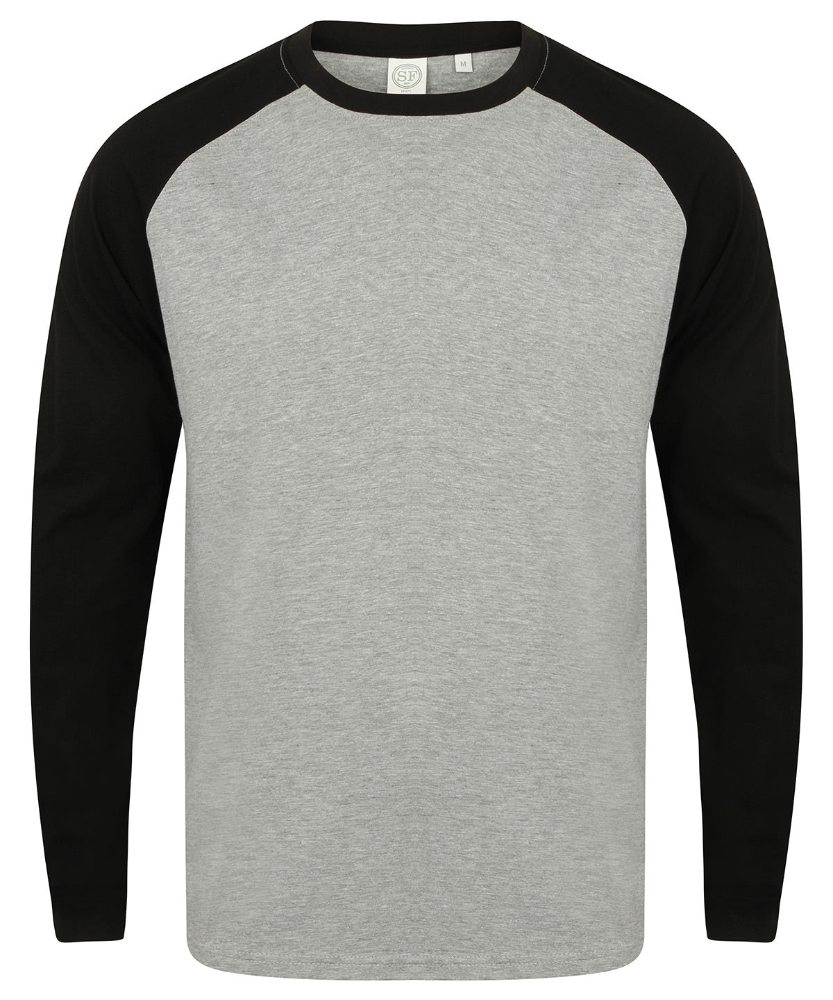 T-Shirts - Långärmad Baseballtröja Heather Grey Black