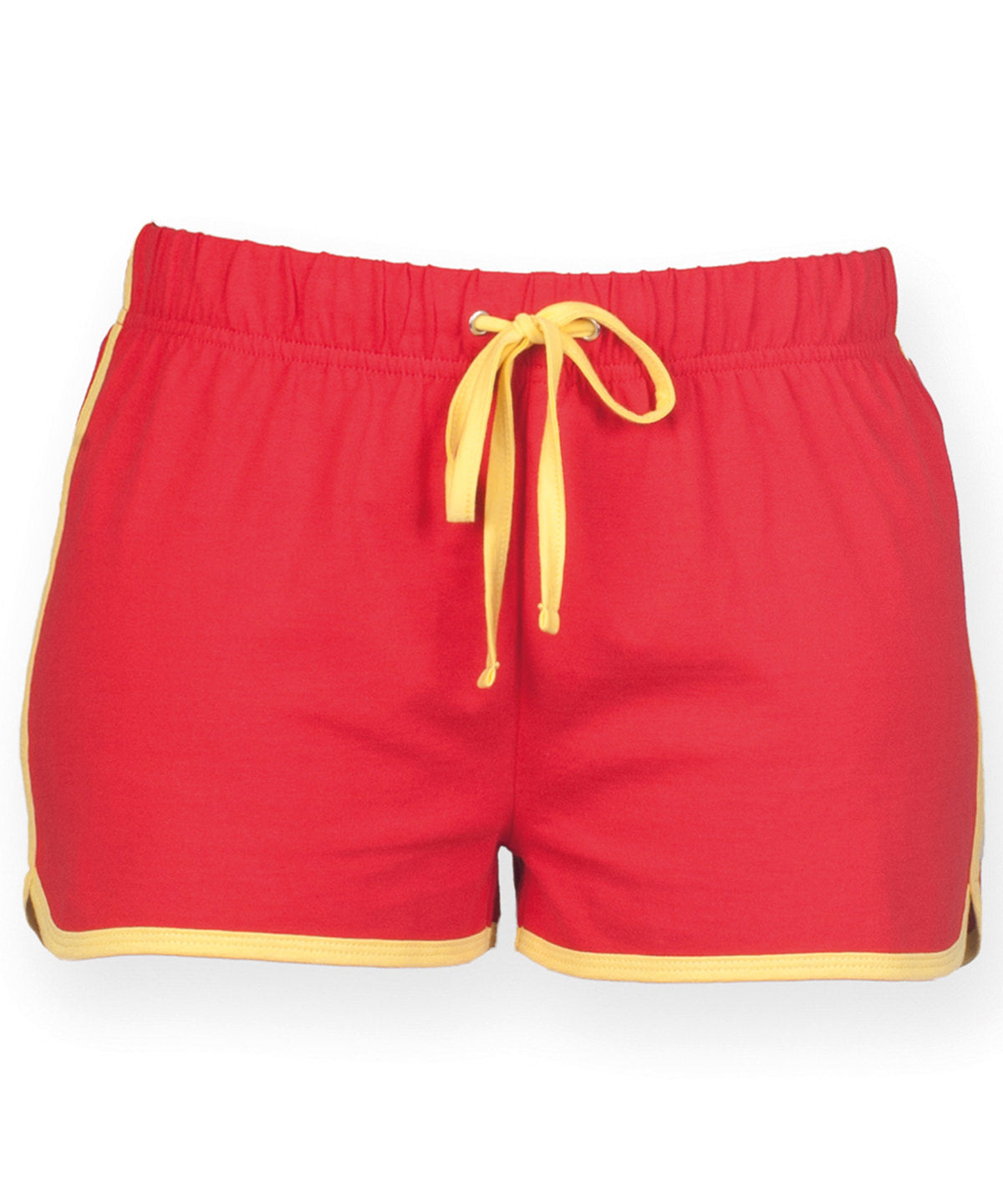 Shorts - Retro shorts för damer Red Yellow