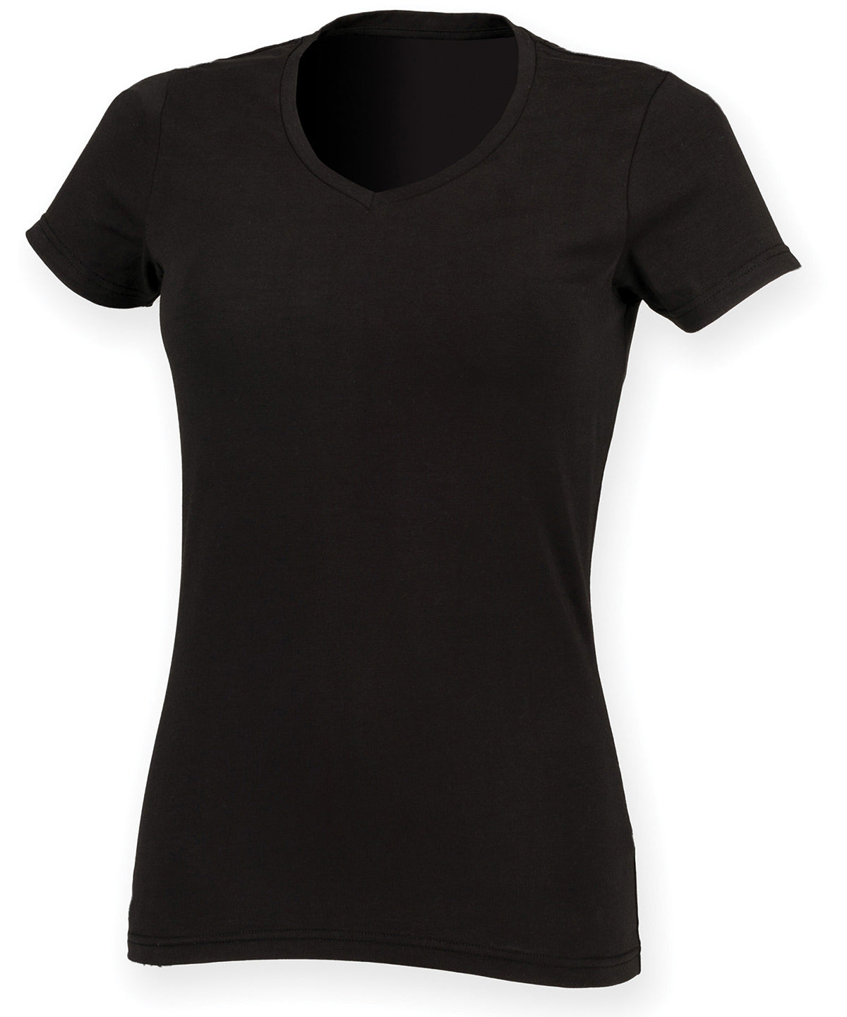 T-Shirts - Känsla Good Dam Stretch V-neck T-shirt Black