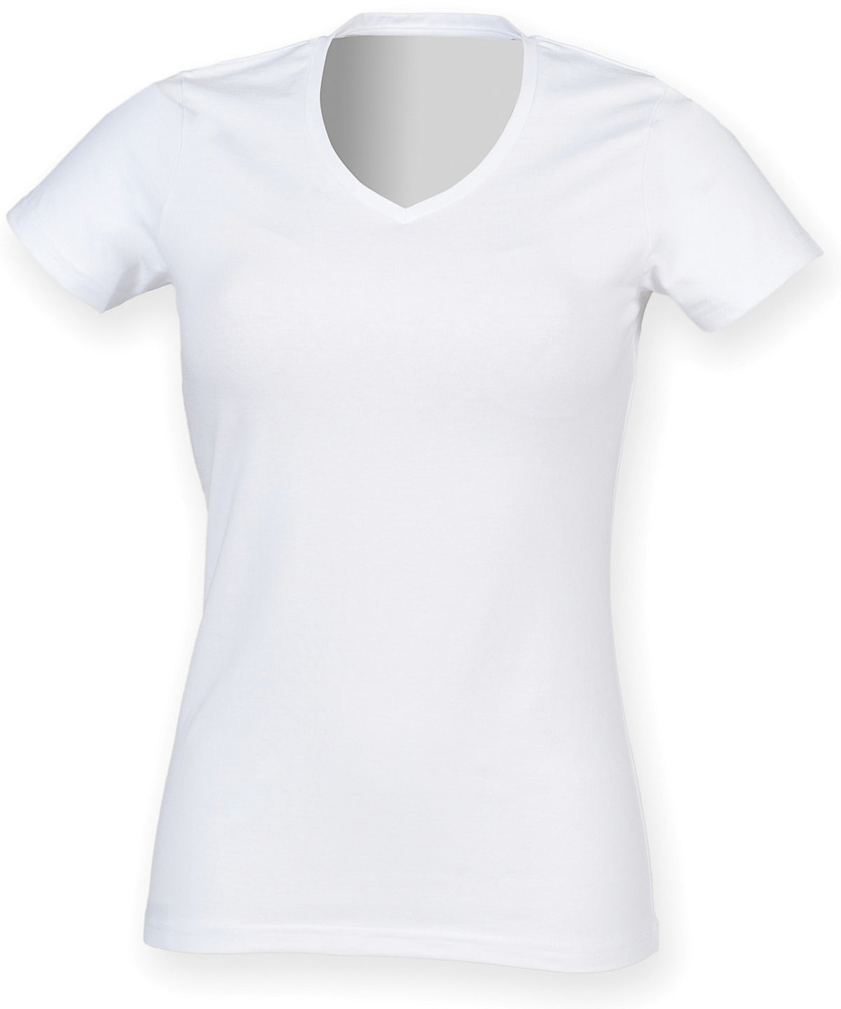 T-Shirts - Känsla Good Dam Stretch V-neck T-shirt White