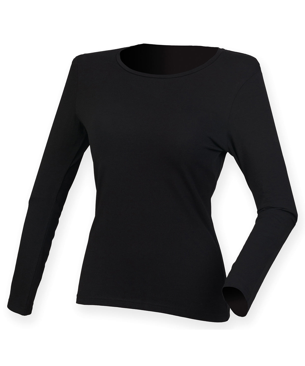 T-Shirts - Damens Feel Good Långärmad Stretch T-shirt Black