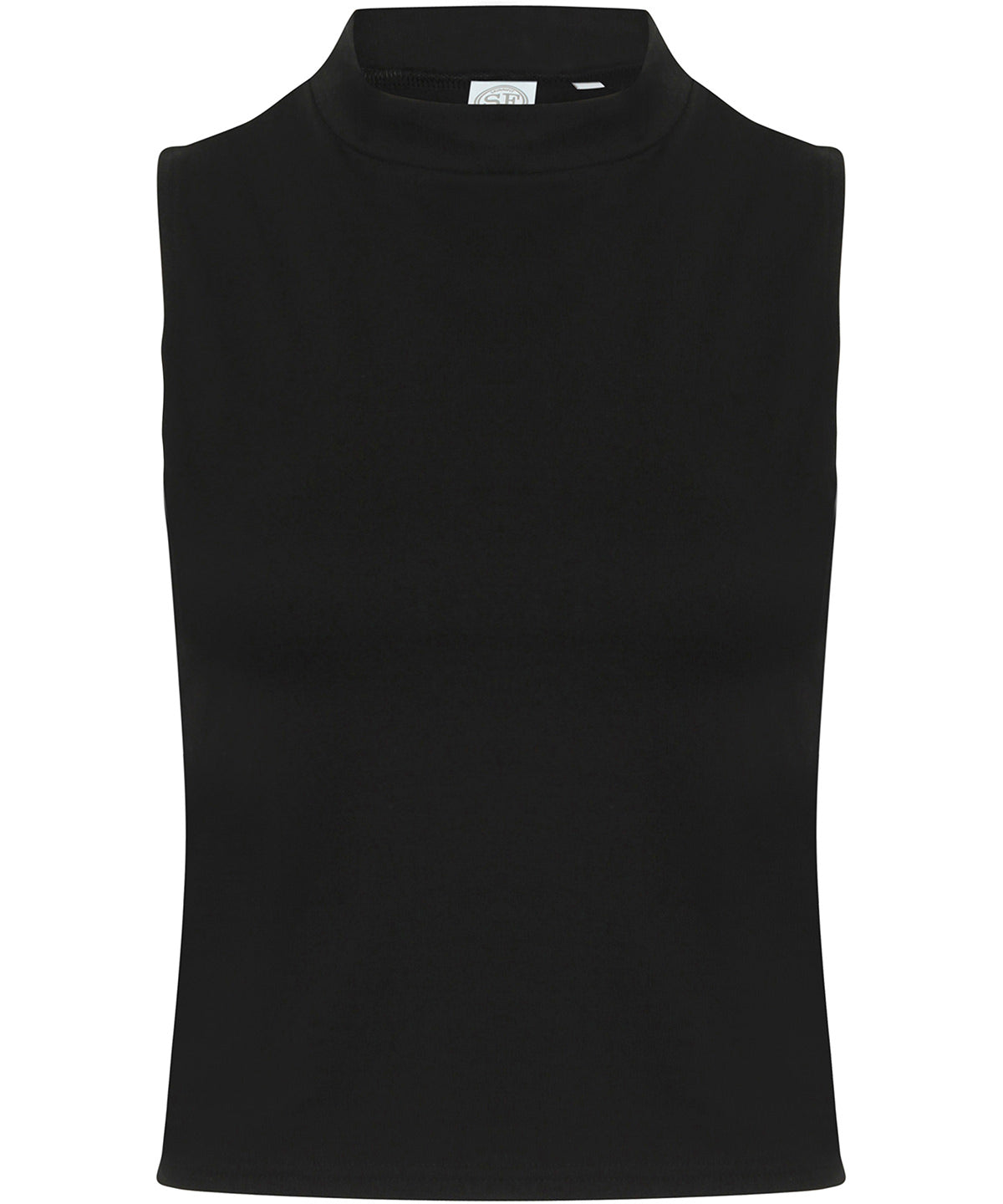 Vests - Höghalsad Crop Linne för Damer Black