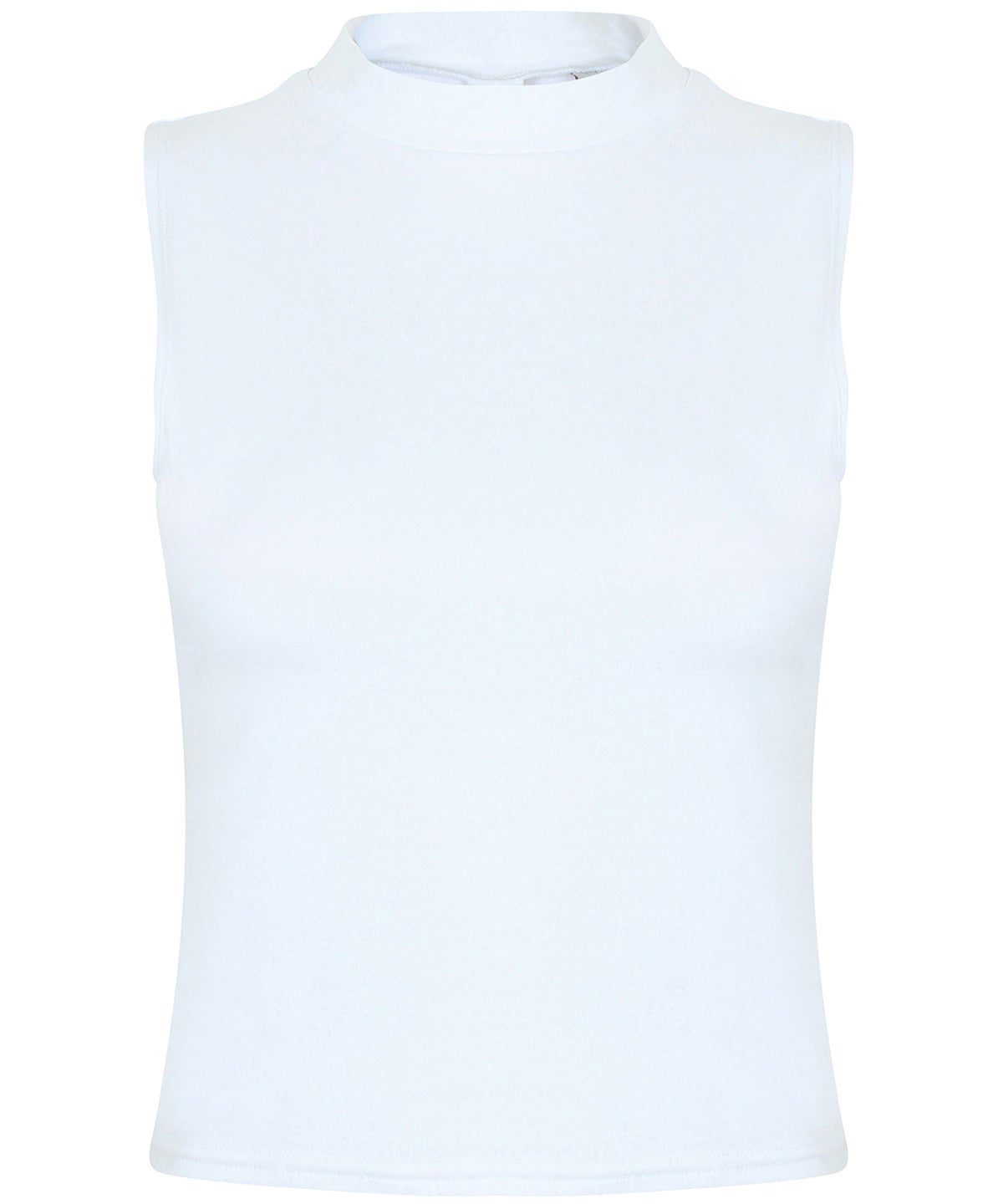 Vests - Höghalsad Crop Linne för Damer White