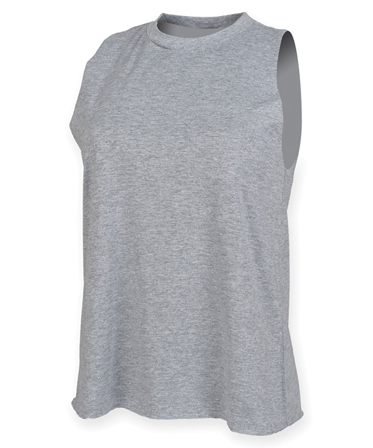 Vests - Stiligt Högkrage Linne för Dam Heather Grey