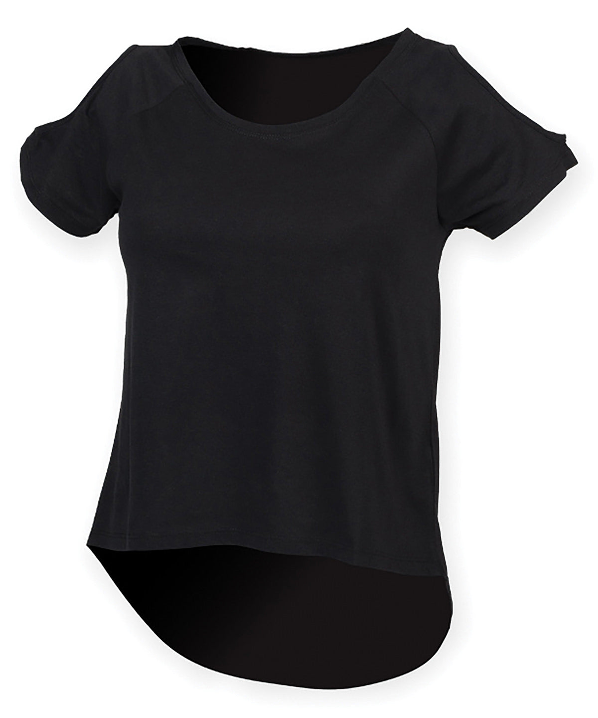 T-Shirts - Unik T-shirt med Droppdetalj Black