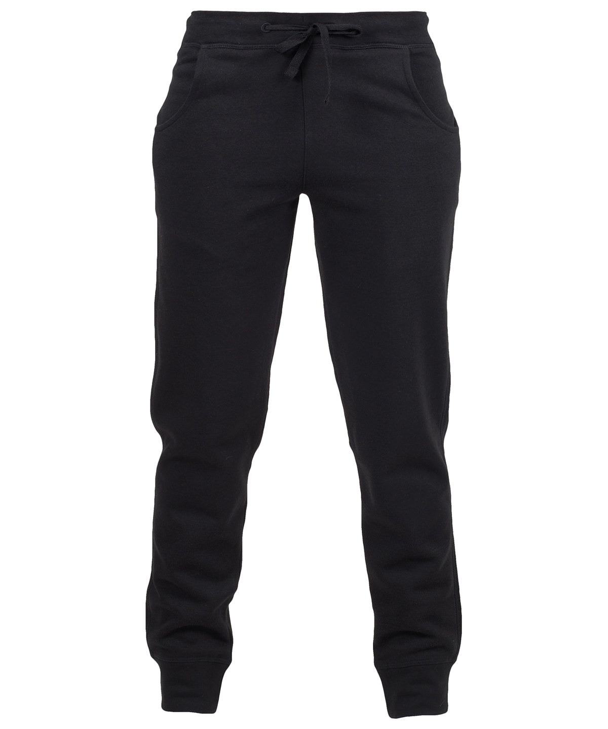 Sweatpants - Stilrena Damjoggers med Ribbade Muddar Black